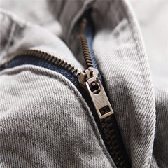 Mens Jeans Large-size Straight Light Gray Denim Trousers Spring  Ripped Jeans