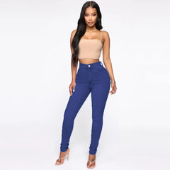Ins Style Hip Lifting Slimming Jeans for Women With Peach Hips European and American Style High Waist Jeans for Women
