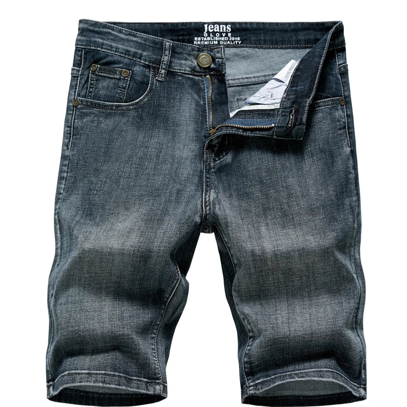 2023 Summer New Men's Denim shorts classic black