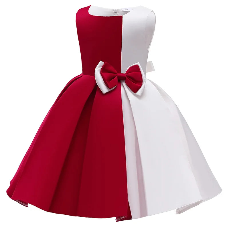 Baby Girls Flower Striped Dress for girls flora wedding party dress