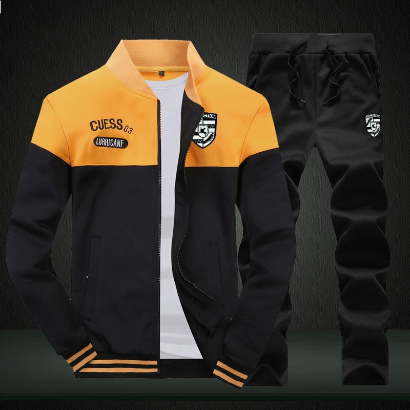FGKKS Spring Autumn Men Trendy Sports Sets Fashion Brand Men&#39;s