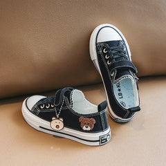 Spring & Summer Children Canvas Shoes Fashion Kids Sneakers Breathable Cartoons Girls & Boys Casual Shoes Size 24-37