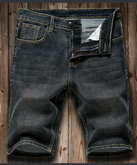 2026 Summer Men's Slim Denim Shorts Business Casual Fashion Loose Stretch All-Match Jeans Male High-End Brand Five-Point Pants