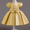 Toddler Baby Girl Birthday Princess Dresses Newborn Wedding Party Dress for Girls Infant Embroidery Bow Summer Clothes