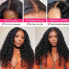 Royce 4x6 Glueless Full Hd Lace Frontal Wig,Cuticle Aligned Virgin Raw Indian Hair Wig,Unprocessed 100% Lace Human Hair Wigs