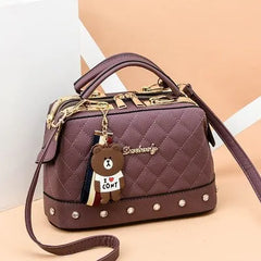 Casual PU Leather Women Crossbody Messenger Bags for Female Girls Small Purse