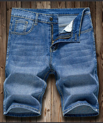 2026 Summer Men's Slim Denim Shorts Business Casual Fashion Loose Stretch All-Match Jeans Male High-End Brand Five-Point Pants