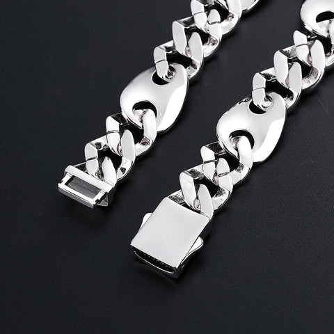 Hip Hop Rapper Miami Cuban Chain Bracelet CZ Zircon Ice Out Men's Copper Bracelet