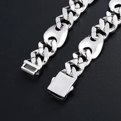 Hip Hop Rapper Miami Cuban Chain Bracelet CZ Zircon Ice Out Men's Copper Bracelet