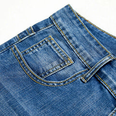 2026 Summer Men's Slim Denim Shorts Business Casual Fashion Loose Stretch All-Match Jeans Male High-End Brand Five-Point Pants