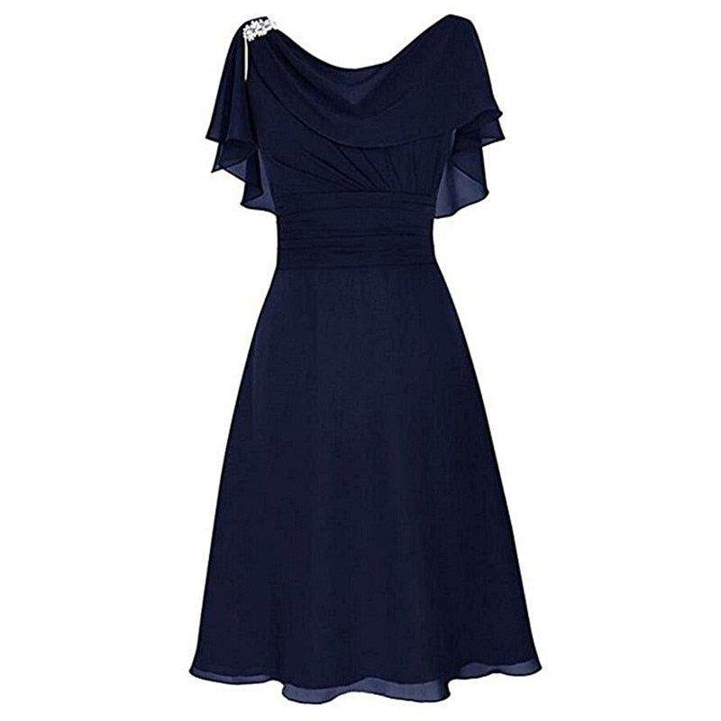 Women Multiway Dress Formal Wedding Bridesmaid High Waist Party Dresses Ruffles Flare Sleeve Summer Dress Ladies Vestidos Robes