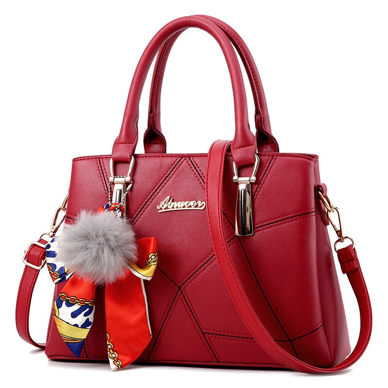 Women Bags Fashion Vintage Designer Messenger PU Leather Handbag High quality Casual Shoulder Top-Handle Totes big Korean style