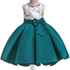 Summer Flower Girls Dress Princess Wedding Party Dresses Children Kids Prom Gown Vestidos Baby Christmas Children Clothing