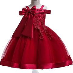 Summer Flower Girls Dress Princess Wedding Party Dresses Children Kids Prom Gown Vestidos Baby Christmas Children Clothing