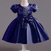 Toddler Baby Girl Birthday Princess Dresses Newborn Wedding Party Dress for Girls Infant Embroidery Bow Summer Clothes