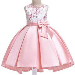 Summer Flower Girls Dress Princess Wedding Party Dresses Children Kids Prom Gown Vestidos Baby Christmas Children Clothing