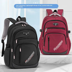 Lightweight Durable Large-Capacity Waterproof Oxford Backpack Fashion Schoolbag for Junior High Students Grades 1-9