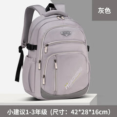 Lightweight Durable Large-Capacity Waterproof Oxford Backpack Fashion Schoolbag for Junior High Students Grades 1-9