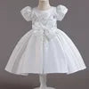 Toddler Baby Girl Birthday Princess Dresses Newborn Wedding Party Dress for Girls Infant Embroidery Bow Summer Clothes