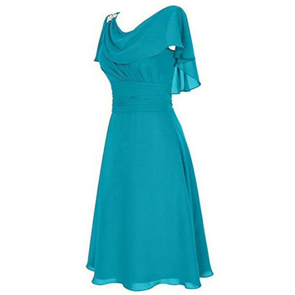 Women Multiway Dress Formal Wedding Bridesmaid High Waist Party Dresses Ruffles Flare Sleeve Summer Dress Ladies Vestidos Robes