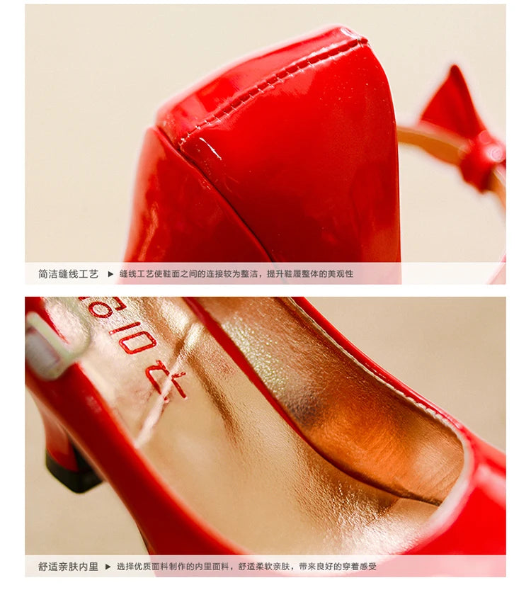 Children's wedding High Heels Children Princess Shoes Spring Childr