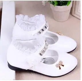 Children's Shoes For Girls spring Lace  leather shoes fashion