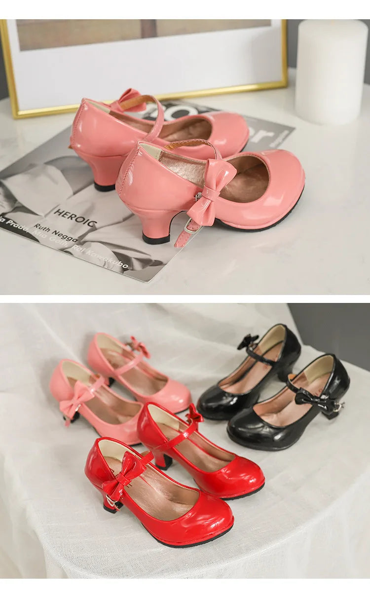 Children's wedding High Heels Children Princess Shoes Spring Childr