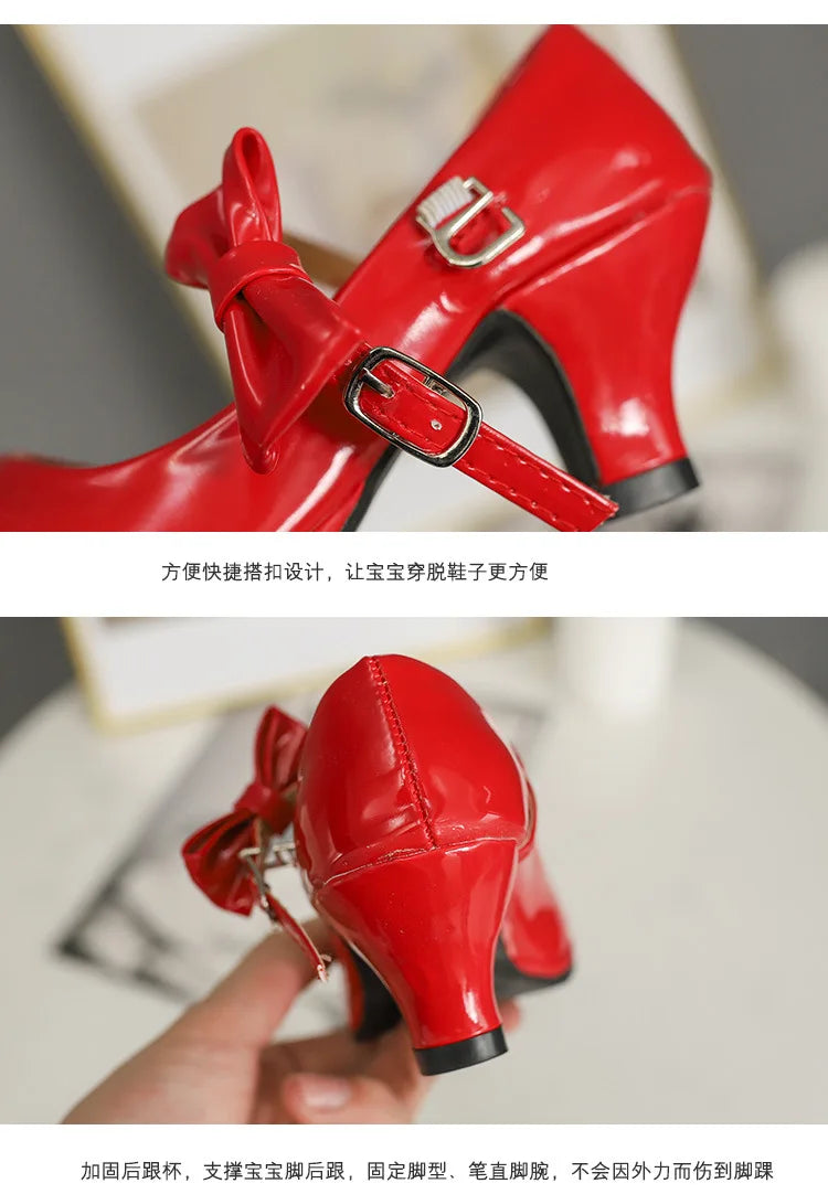 Children's wedding High Heels Children Princess Shoes Spring Childr