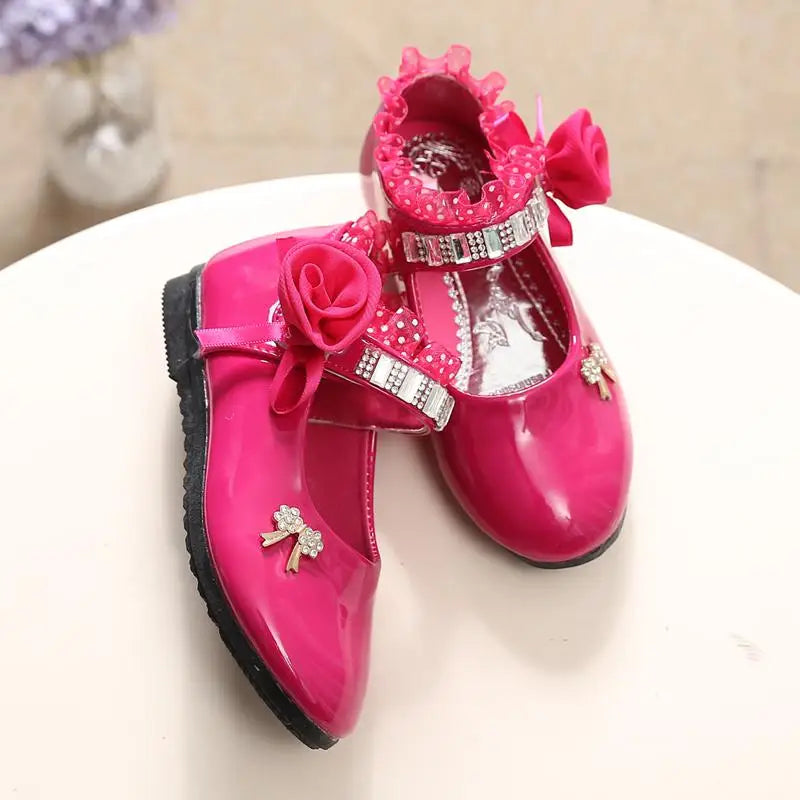 Children's Shoes For Girls spring Lace  leather shoes fashion
