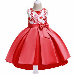 Summer Flower Girls Dress Princess Wedding Party Dresses Children Kids Prom Gown Vestidos Baby Christmas Children Clothing