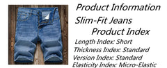 2026 Summer Men's Slim Denim Shorts Business Casual Fashion Loose Stretch All-Match Jeans Male High-End Brand Five-Point Pants