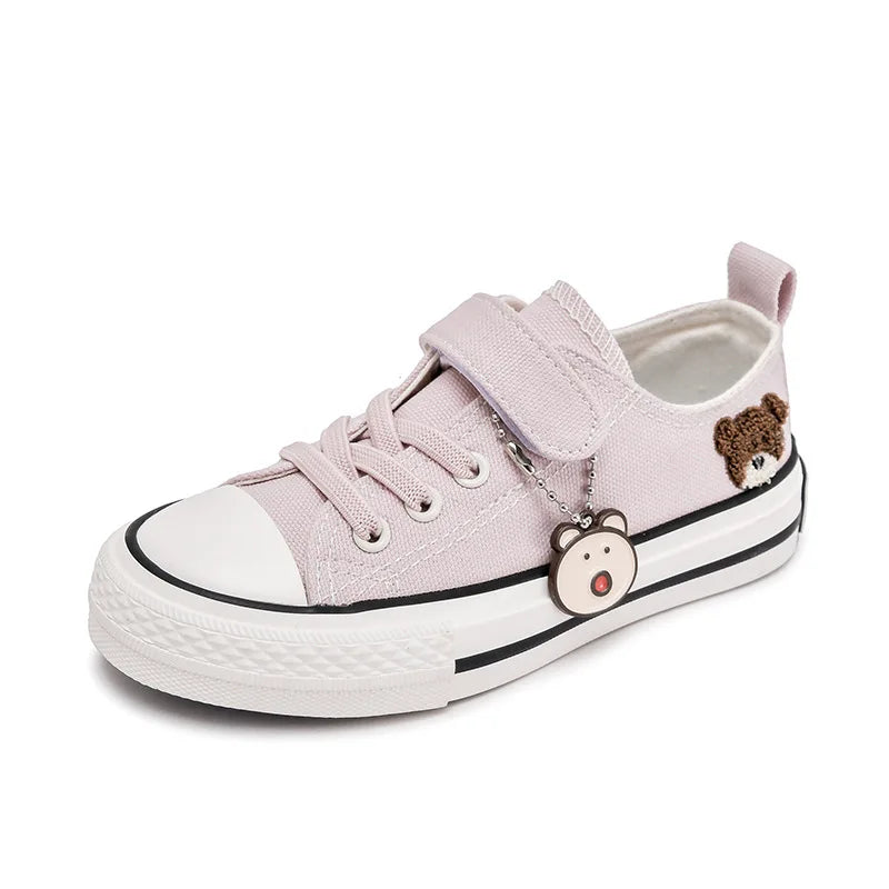 Spring & Summer Children Canvas Shoes Fashion Kids Sneakers Breathable Cartoons Girls & Boys Casual Shoes Size 24-37