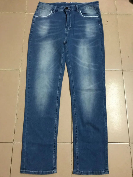 KY Support Custom and Drop Shipping Thick Contrast Stitching New Street Tall Jeans Cross Embroidered Jeans Men Patch Mens Jeans