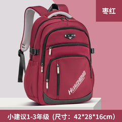 Lightweight Durable Large-Capacity Waterproof Oxford Backpack Fashion Schoolbag for Junior High Students Grades 1-9