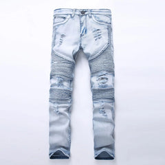 2021 Men's  Fashion High Quality Printed Jeans Men Hip Hop Streetwear Cotton Denim Pants Slim Fit Male Casual