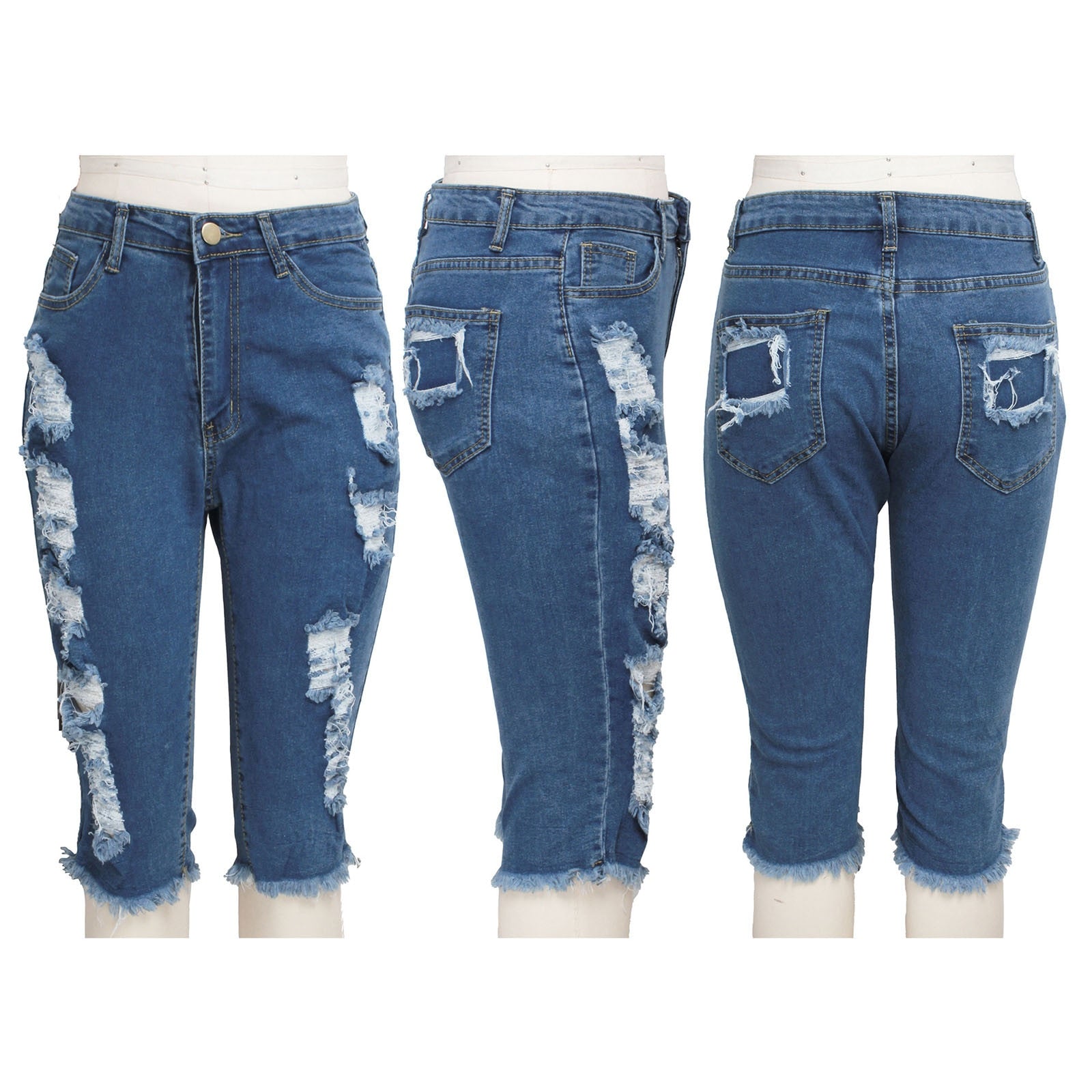 Women Stretch Short Jeans Fashion Casual Slim Fit High Quality Elastic Summer Denim Shorts Male Brand Clothes Short de mezclilla