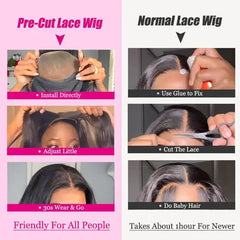 Royce 4x6 Glueless Full Hd Lace Frontal Wig,Cuticle Aligned Virgin Raw Indian Hair Wig,Unprocessed 100% Lace Human Hair Wigs