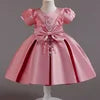 Toddler Baby Girl Birthday Princess Dresses Newborn Wedding Party Dress for Girls Infant Embroidery Bow Summer Clothes