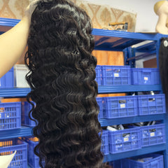 Raw Indian Hair HD Lace Wig,Virgin Cuticle Aligned 100% Glueless Lace Human Hair Wig,Lace Front Wigs for Black Women