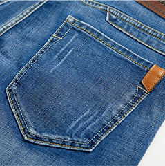 2026 Summer Men's Slim Denim Shorts Business Casual Fashion Loose Stretch All-Match Jeans Male High-End Brand Five-Point Pants