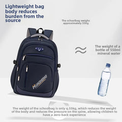 Lightweight Durable Large-Capacity Waterproof Oxford Backpack Fashion Schoolbag for Junior High Students Grades 1-9