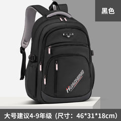 Lightweight Durable Large-Capacity Waterproof Oxford Backpack Fashion Schoolbag for Junior High Students Grades 1-9