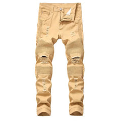 2021 Men's  Fashion High Quality Printed Jeans Men Hip Hop Streetwear Cotton Denim Pants Slim Fit Male Casual