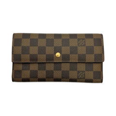 LOUIS VUITTON  Damier Ebene Sarah Wallet