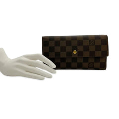 LOUIS VUITTON  Damier Ebene Sarah Wallet