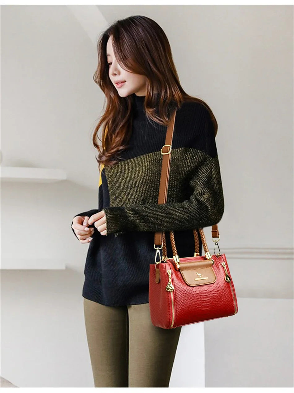 Fashion Crossbody Bags for Women Designer Ladies Purses and Handbags High-quality Soft Leather