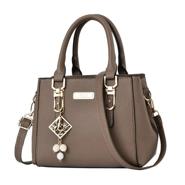 Trendy Leather Handbags Large Capacity Open Pocket Shoulder Bag Polyester Cotton Messenger Bag
