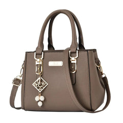 Trendy Leather Handbags Large Capacity Open Pocket Shoulder Bag Polyester Cotton Messenger Bag