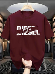Streetwear 3D Letter Print Men's Summer T-Shirt, Suitable for Everyday Casual and Sportswear. .
