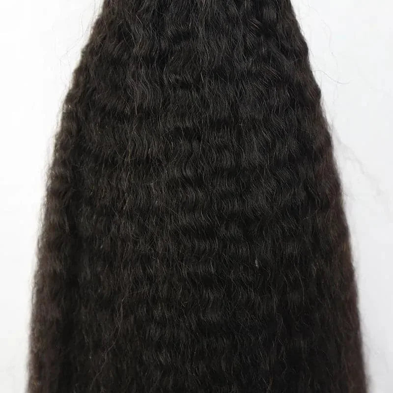 Kinky Straight I Tip Hair Extensions Real Human Hair 100% Brazilian Virgin Hair Itip Human Hair Extensions For Women 50 Gram #1B